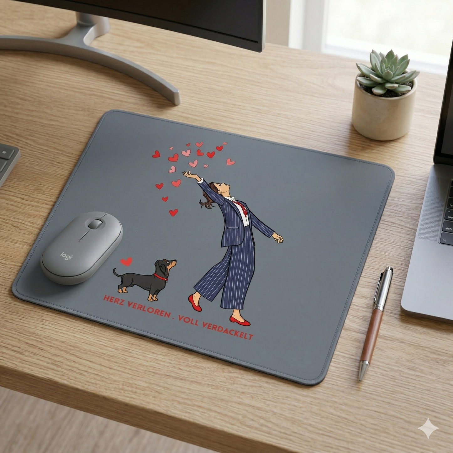 Mousepad Herz verloren . voll verdackelt