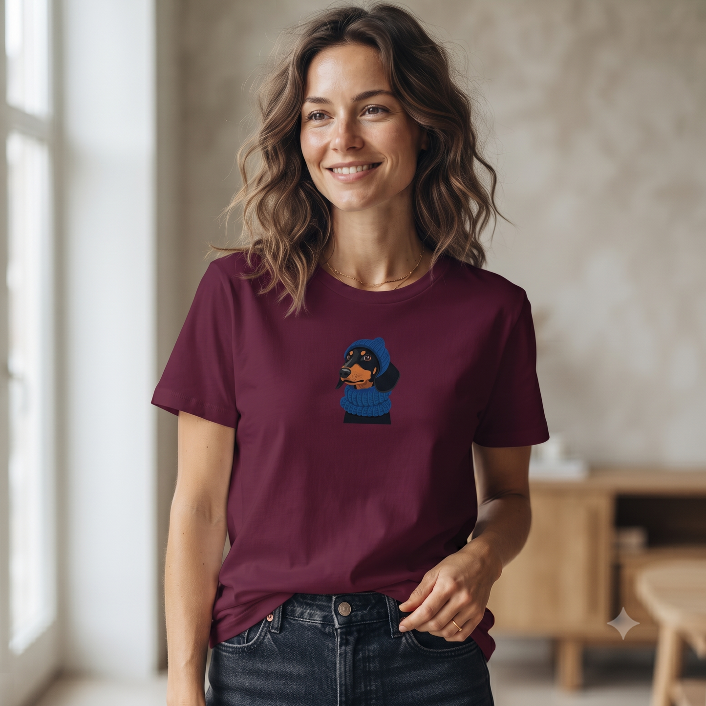 Dackel T-Shirt Damen | Beanie & Schal | GLAM ART