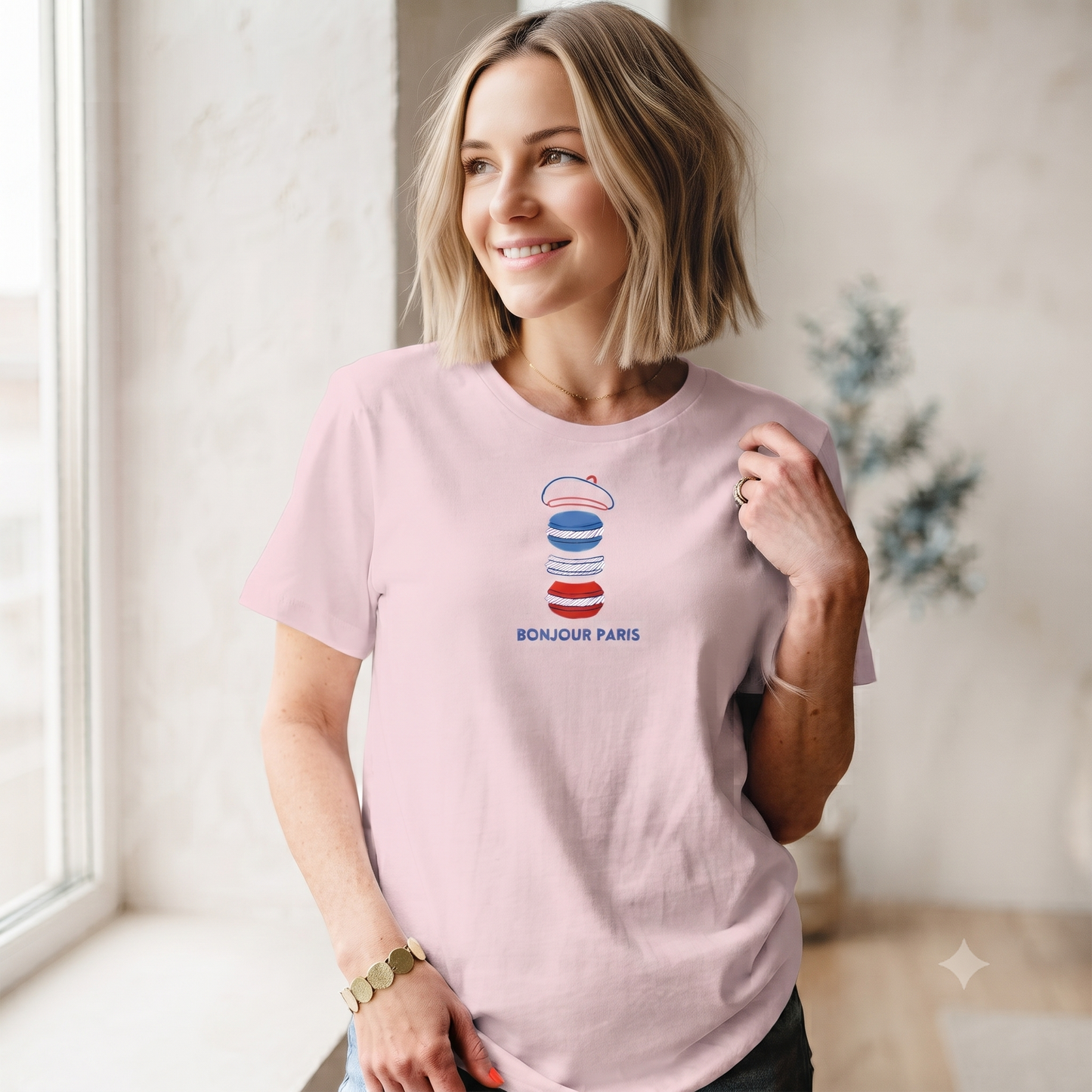 Bonjour Paris T-Shirt Damen | Bonjour Paris | GLAM ART