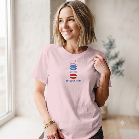 Camiseta de mujer con estampado "Bonjour Paris" 