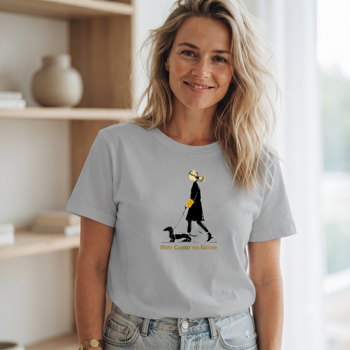 Damen Premium T-Shirt mit Dackel Couture Print