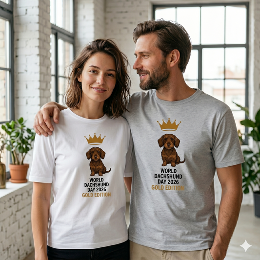 World Dachshund Day 2026 – Unisex T-Shirt | Brauner Rauhhaar Dackel