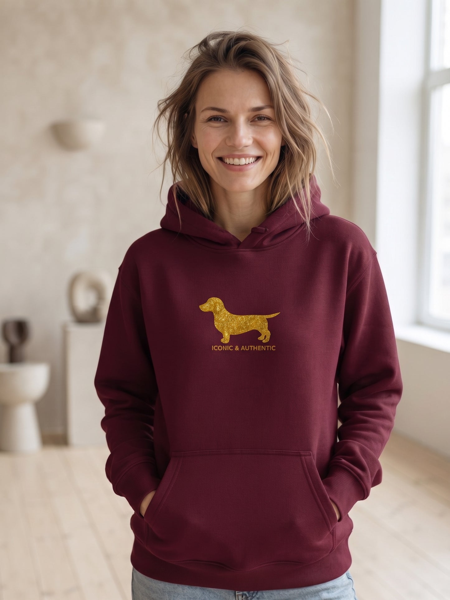 Dackel Hoodie Gold Edition | Rauhaar & Kurzhaar | GLAM ART