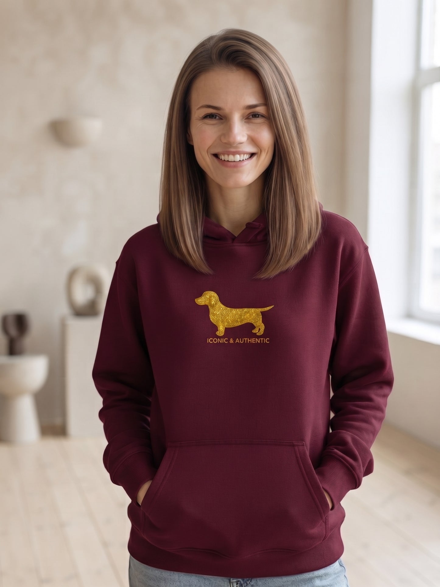 Dackel Hoodie Gold Edition | Rauhaar & Kurzhaar | GLAM ART