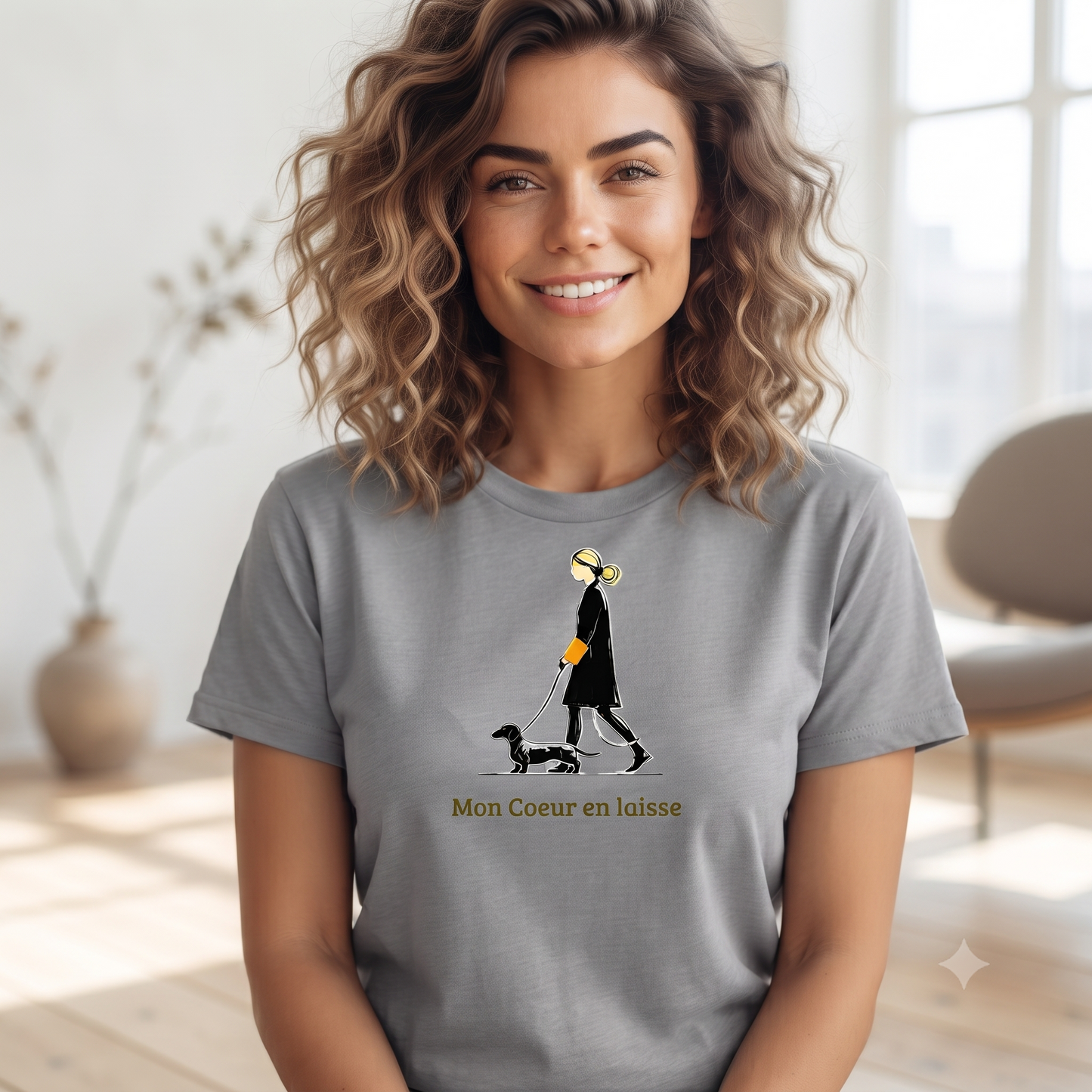 Damen Premium T-Shirt mit Dackel Couture Print