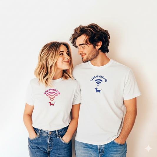 Exlusives Dackel T-Shirt 2er Bundle für Sie & Ihn - Dackel Outfit Partnerlook