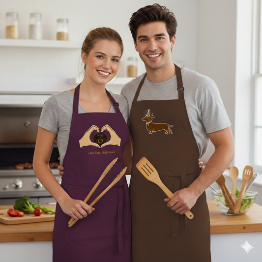 Dackel Grill- & Kochschürzen 2er Set für Sie & Ihn – Partner Bundle nur 49,95 € statt 59,90 €