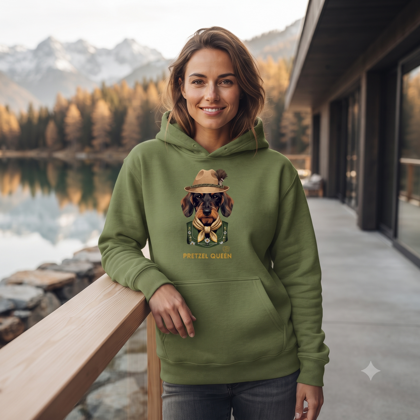 Unisex Oversize Hoodie Prezel Queen Damen Tee