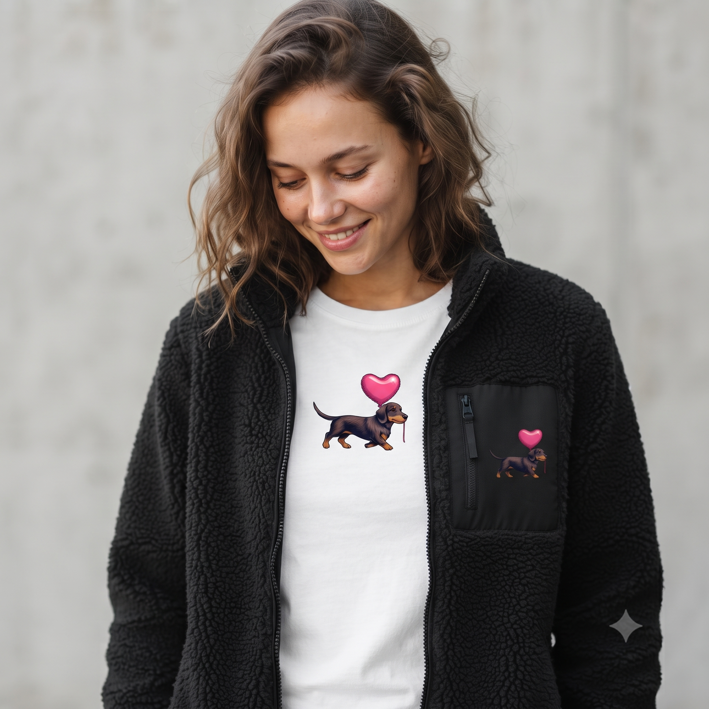 Sherpa Jacket Heart | Herz verloren. Voll verdackelt. | GLAM ART