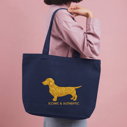 Shopping Bag Gold Edition Kurzhaar Dackel