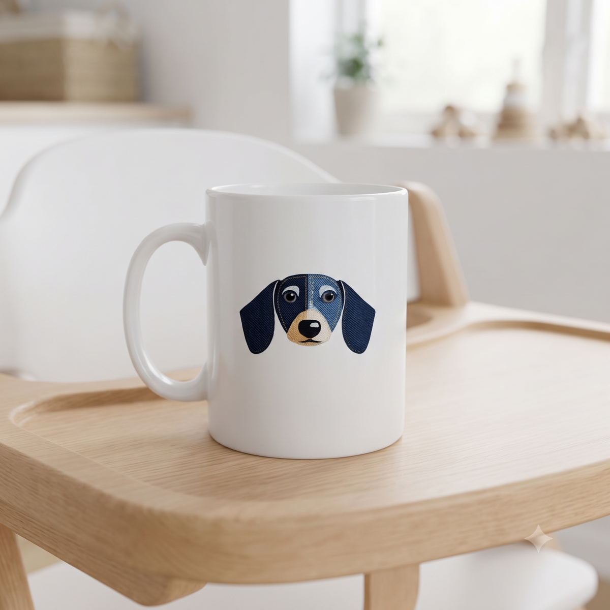 Tasse en céramique avec motif teckel, drôle et élégante