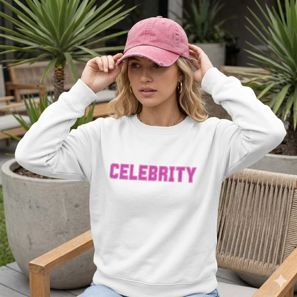 Statement Sweatshirt "Celebrity" – Premium Bio-Qualität für Sie