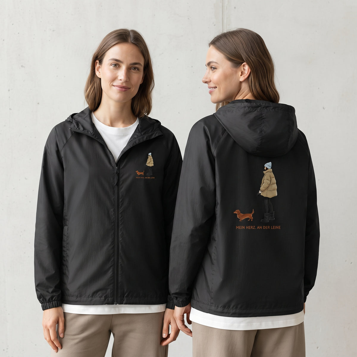 Windbreaker Mein Herz an der Leine - Glam Art