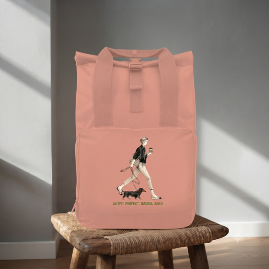 Dackel Rucksack nachhaltig | Koffer gepackt. Dackel dabei | GLAM ART