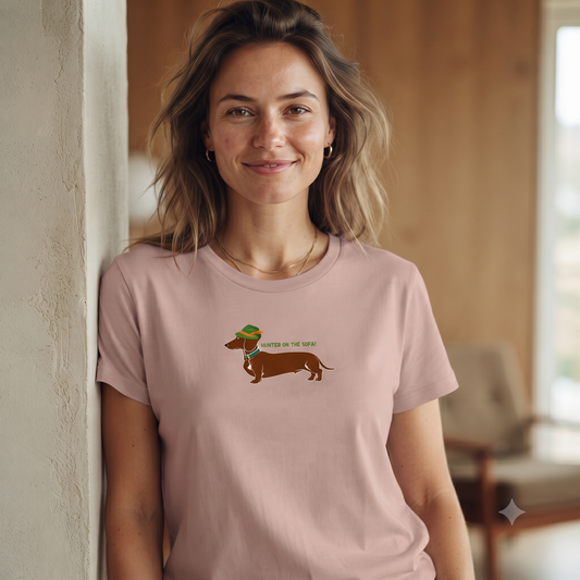Camiseta de algodón orgánico premium para mujer con estampado de perro poodle 