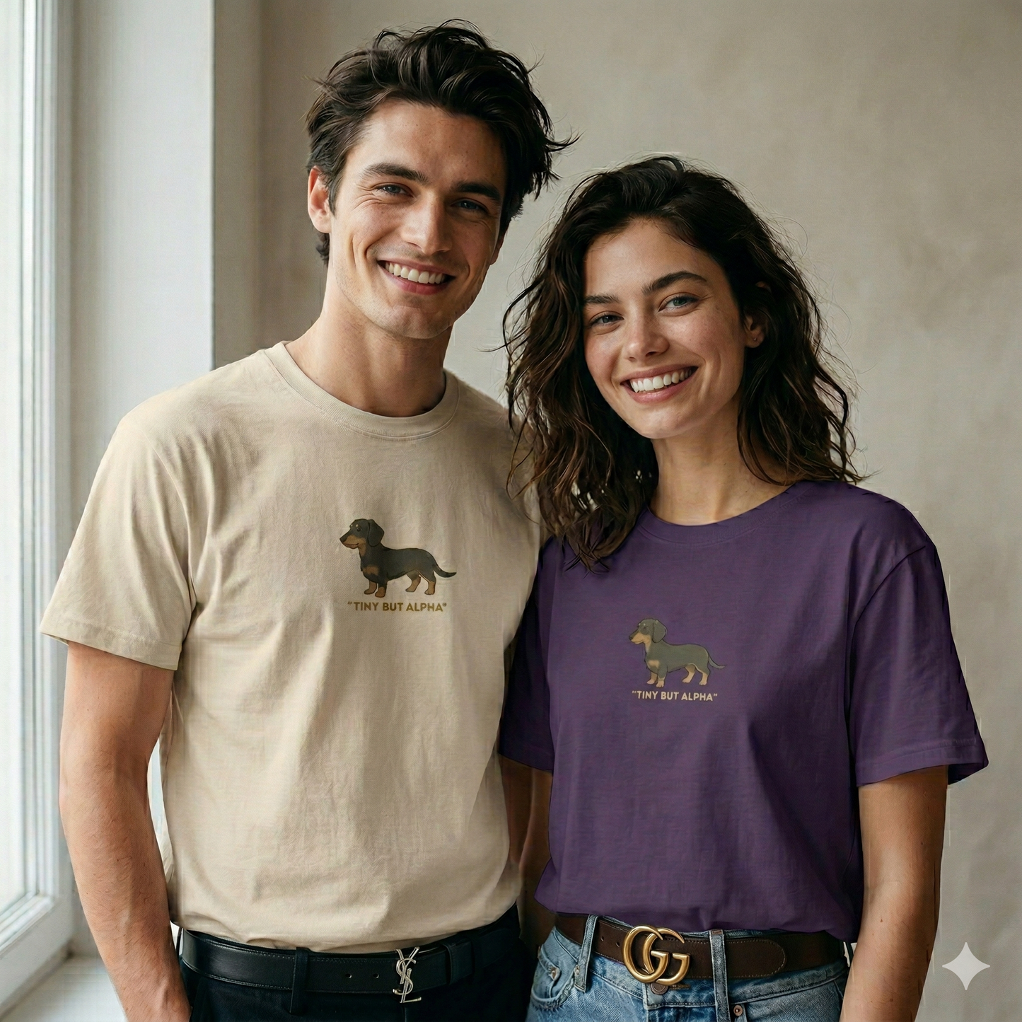 Oversize T-Shirt Rauhhar Dackel Tiny But Alpha