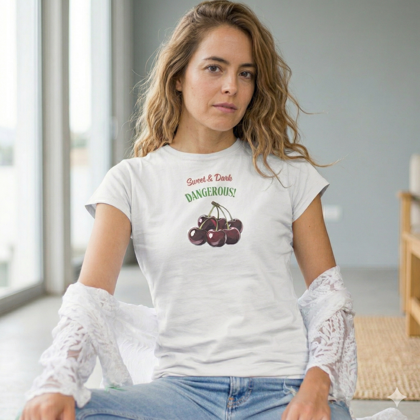 Damen Premium Bio T-Shirt Cherry Sweet&Dark