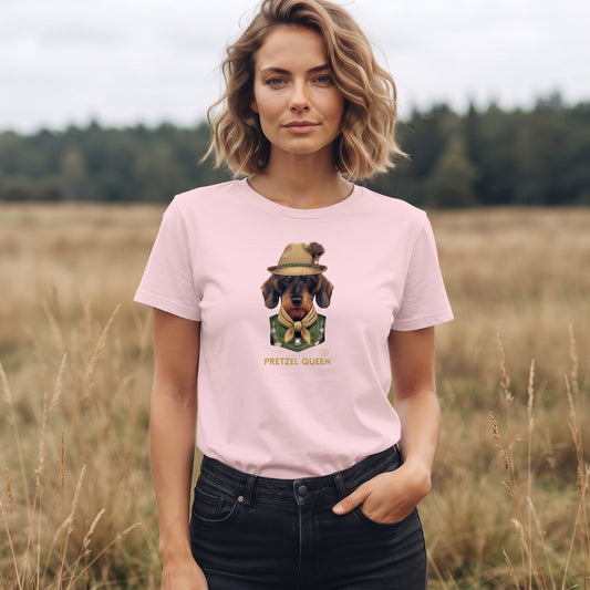 Damen T-Shirt Pretzel Queen
