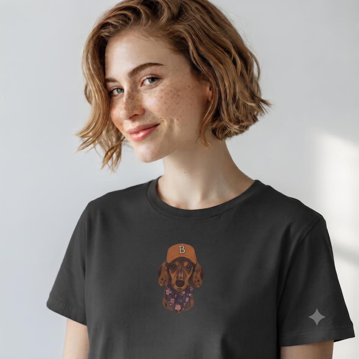 Dackel T-Shirt Damen | Vintage Cap | GLAM ART