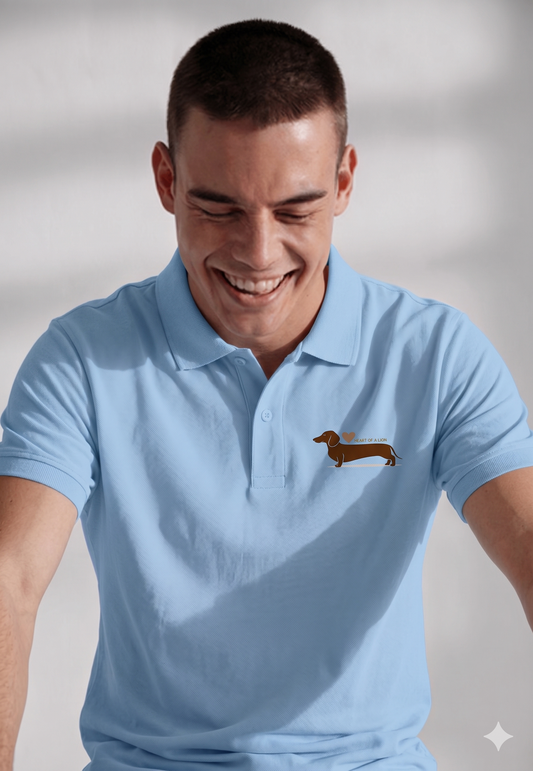 Poloshirt für Männer mit Dackel Print