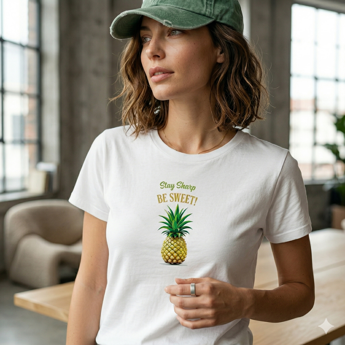 Damen Premium Bio T-Shirt Pineapple Hochsommer Shirt