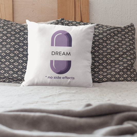 Deko Kissen mit lustigem DREAM Motiv -