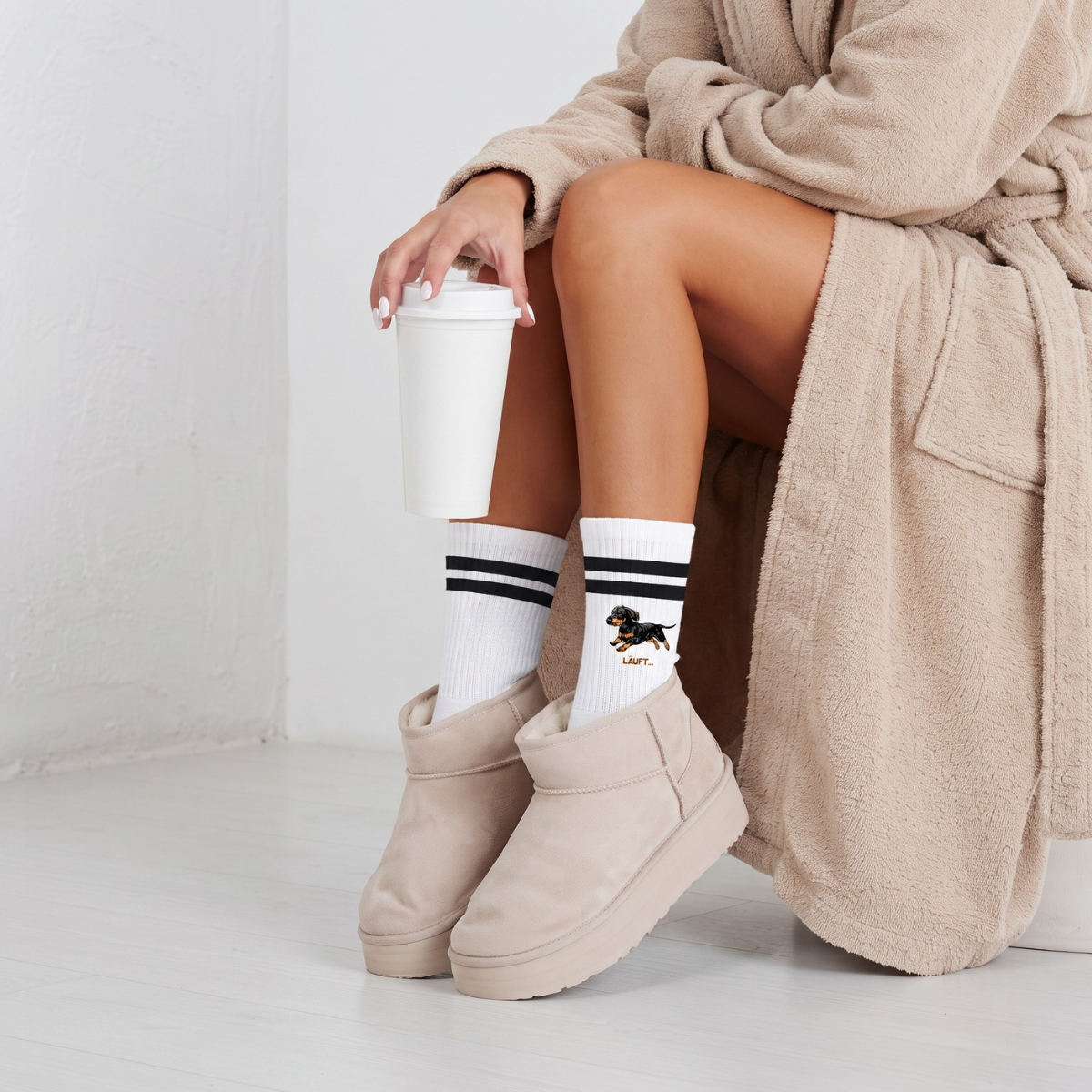 Socken mit Streifen Läuft