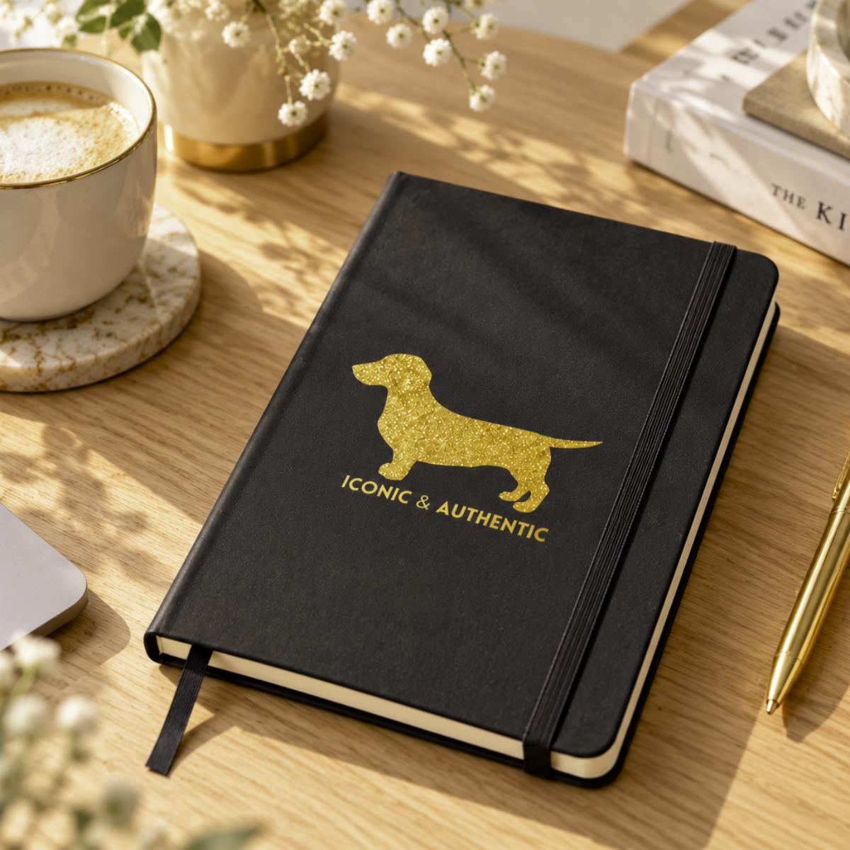 Notizbuch Dackel Design - Gold Edition Kurzhaar