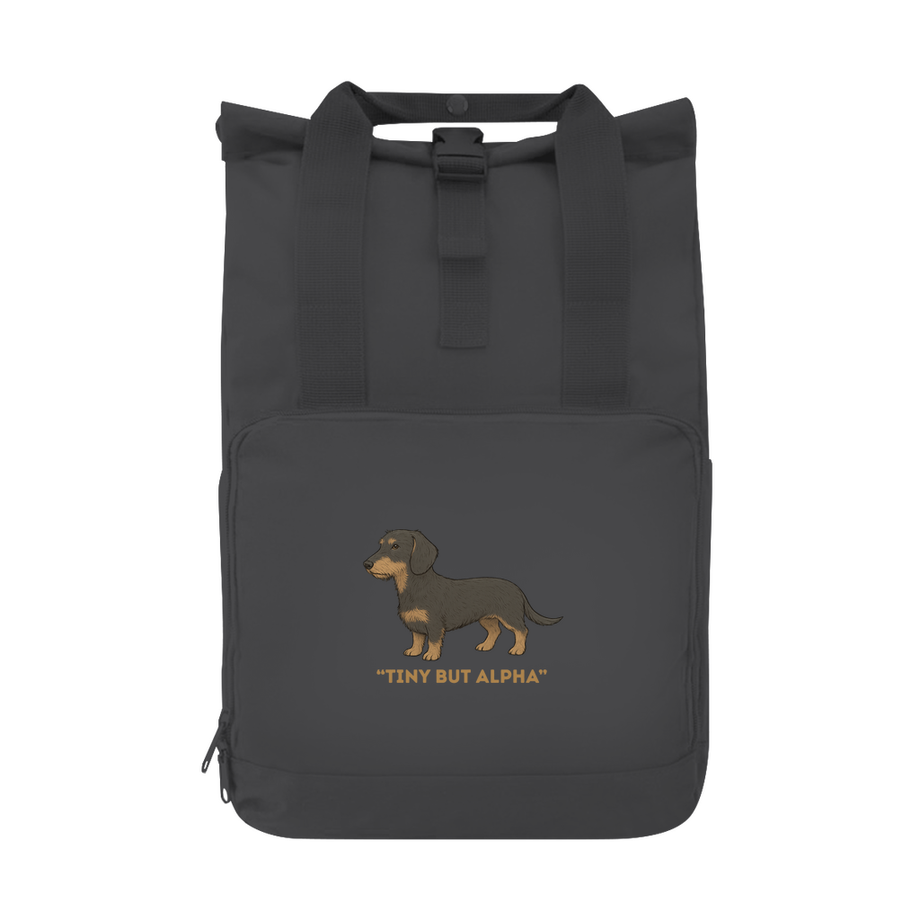 Praktischer Rucksack mit Rauhaar Dackel Print - Geschenk für Dackel Freunde