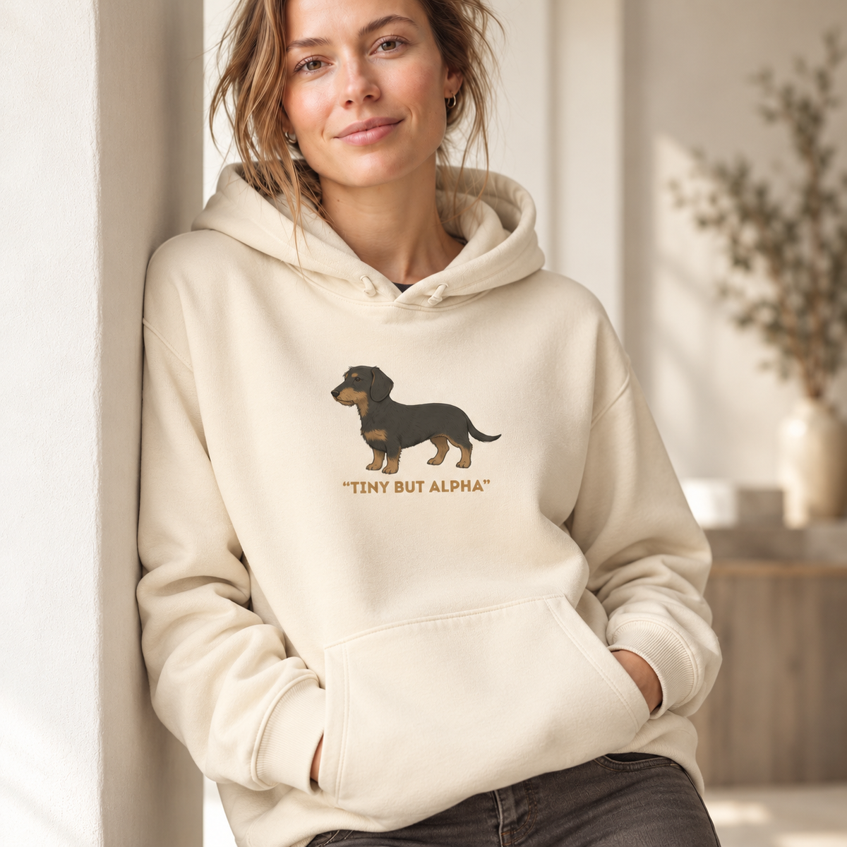 Dackel Hoodie Für Sie& Ihn | Tiny But Alpha | GLAM ART