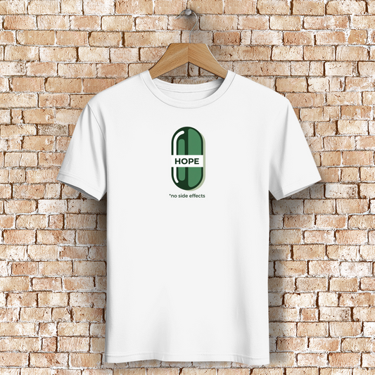 Premium Bio Shirt "Hope Pill" Zitat für Männer