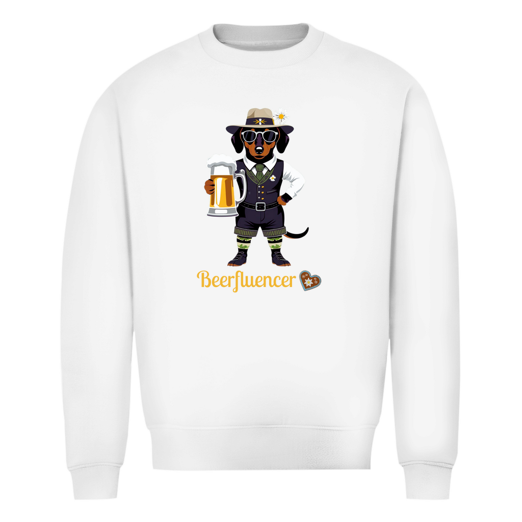 Oktoberfest Sweatshirt für Männer mit Spruch "Beerfluencer"