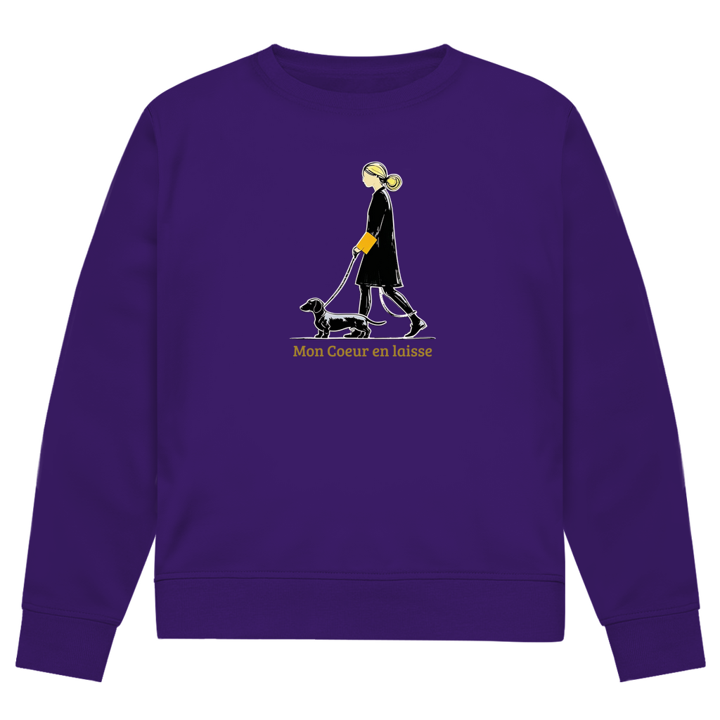 Damen Premium Bio Sweatshirt Couture Dackel Print