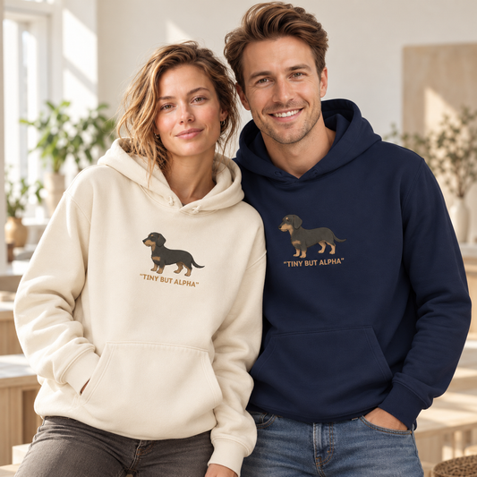 Dackel Hoodie Für Sie& Ihn | Tiny But Alpha | GLAM ART
