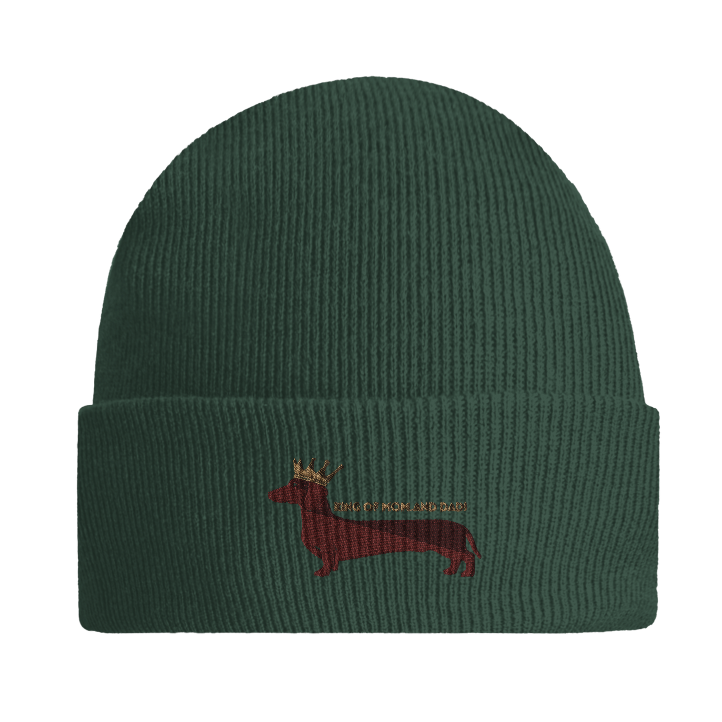 Hipster Beanie in Frühjahrsfarben - Mütze mit Umschlag als Geschenk für Dackel Fans und Liebhaber
