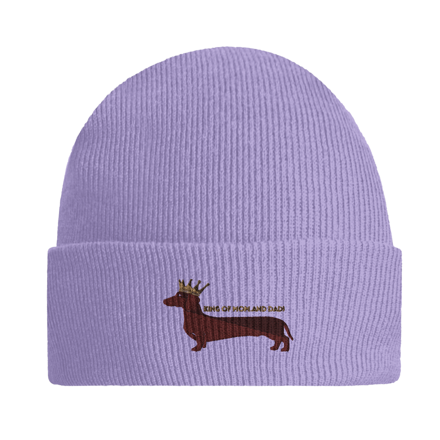 Hipster Beanie in Frühjahrsfarben - Mütze mit Umschlag als Geschenk für Dackel Fans und Liebhaber