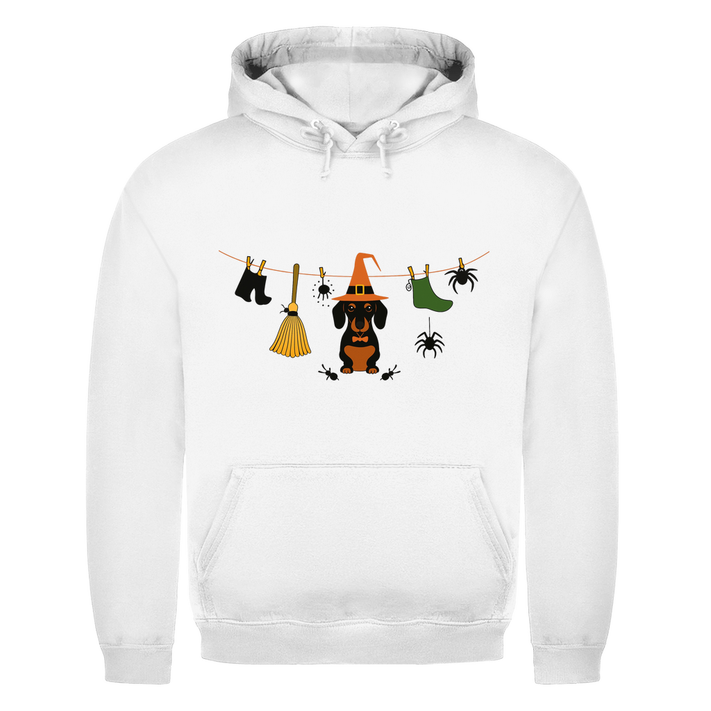 Unisex Hoodie mit schaurig lustiger Halloween Wäscheleine