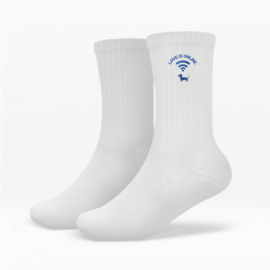 Dackel Socken mit WIFI Icon "Dackel Vibes"