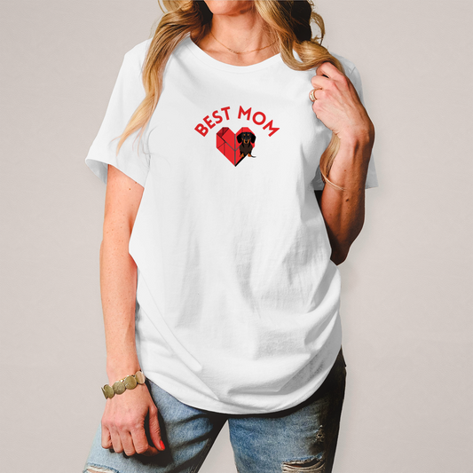 Damen T-Shirt Muttertags Dackel - Best Mom