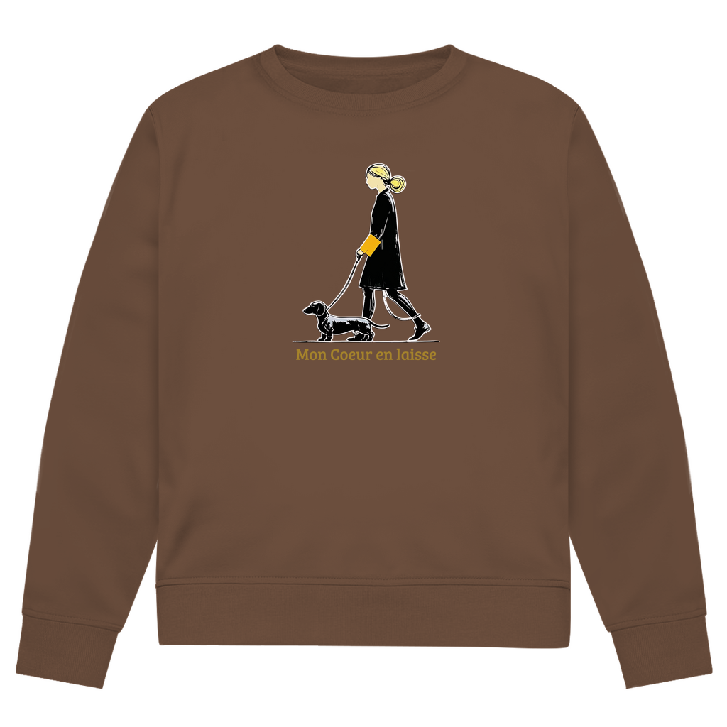 Damen Premium Bio Sweatshirt Couture Dackel Print