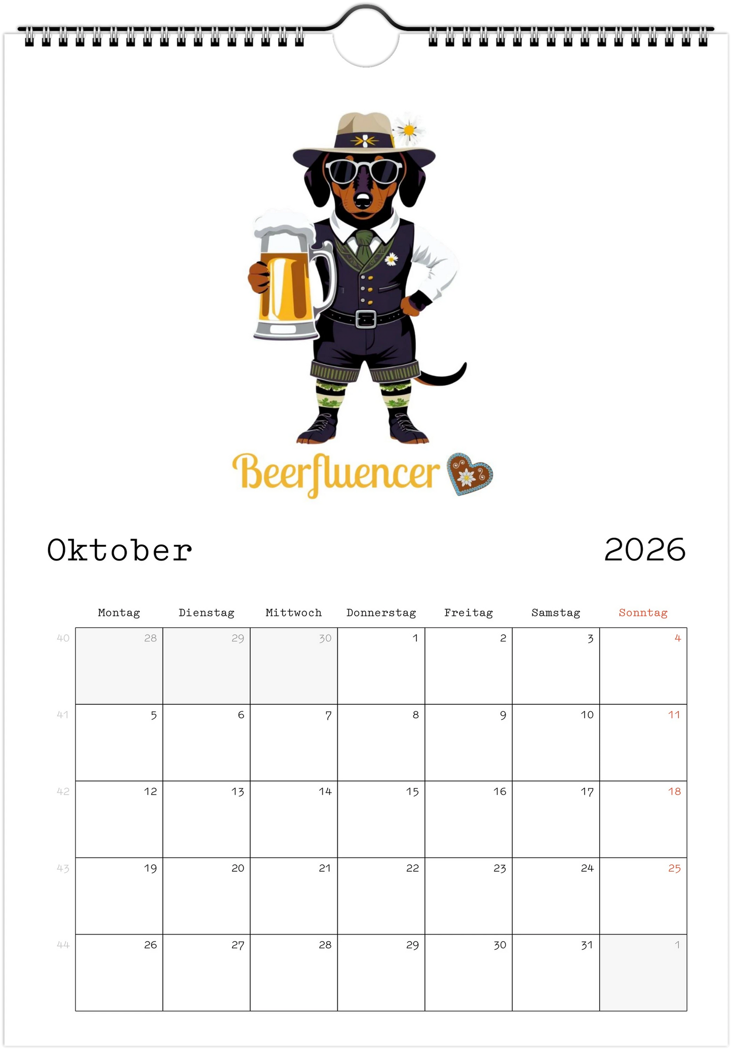 Wandkalender "Dackelmomente"2026 – Geschenkidee für Dackel Liebhaber und Hundefreunde