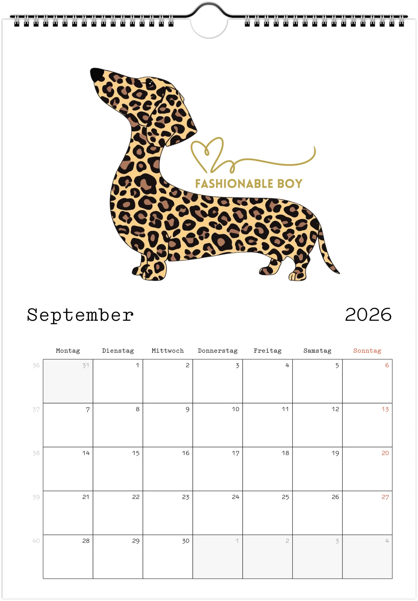 Wandkalender "Dackelmomente"2026 – Geschenkidee für Dackel Liebhaber und Hundefreunde